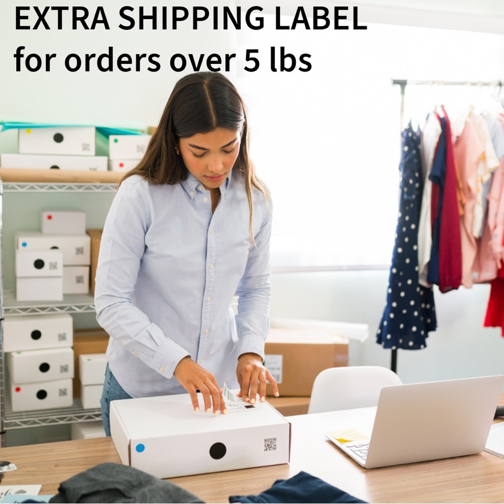 Extra Shipping Label for orders over 5 lbs.